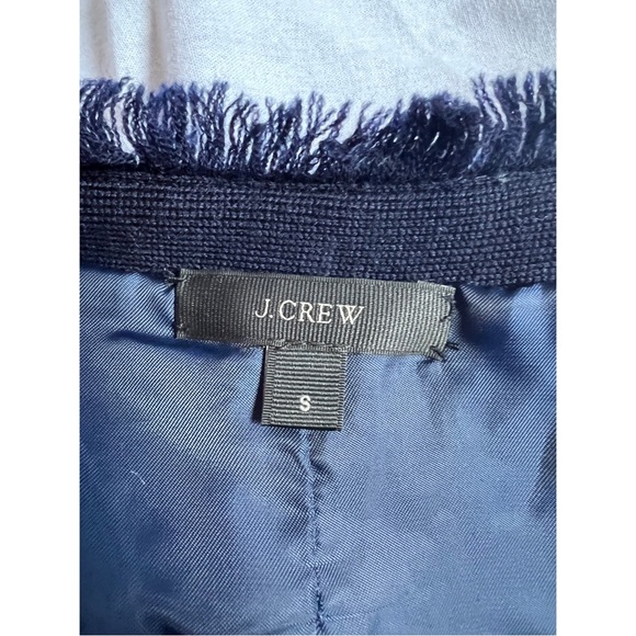 J.CREW Small Navy and Black Wool Woven Patterned Blazer/Jacket - Picture 5 of 6